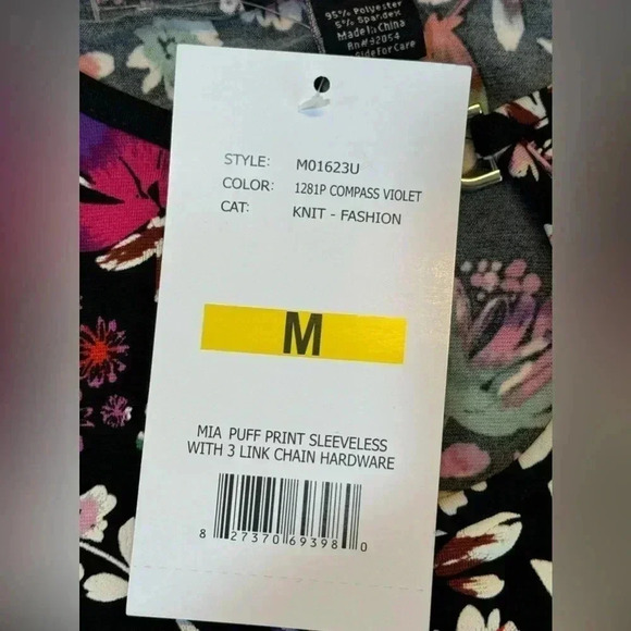 Floral Print Sleeveless Blouse by Design - Size M & XL - Picture 12 of 12